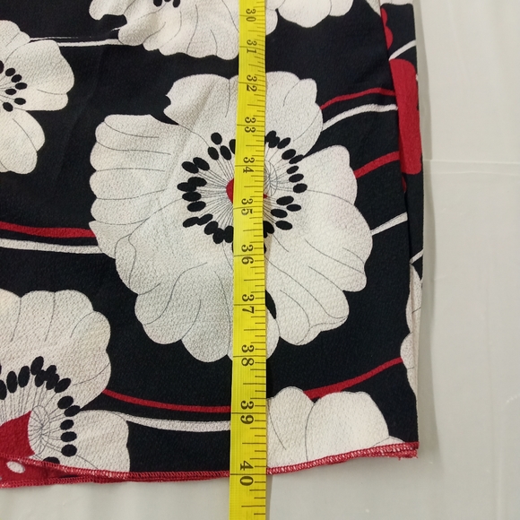 5X Beautiful front ruffled overlay drape Rose gal black red Floral cami Top - Picture 10 of 10